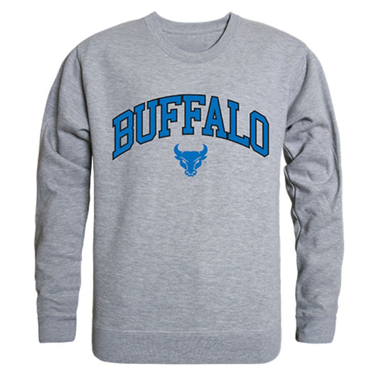 SUNY University at Buffalo Campus Crewneck Pullover Sweatshirt Sweater Heather Grey-Campus-Wardrobe