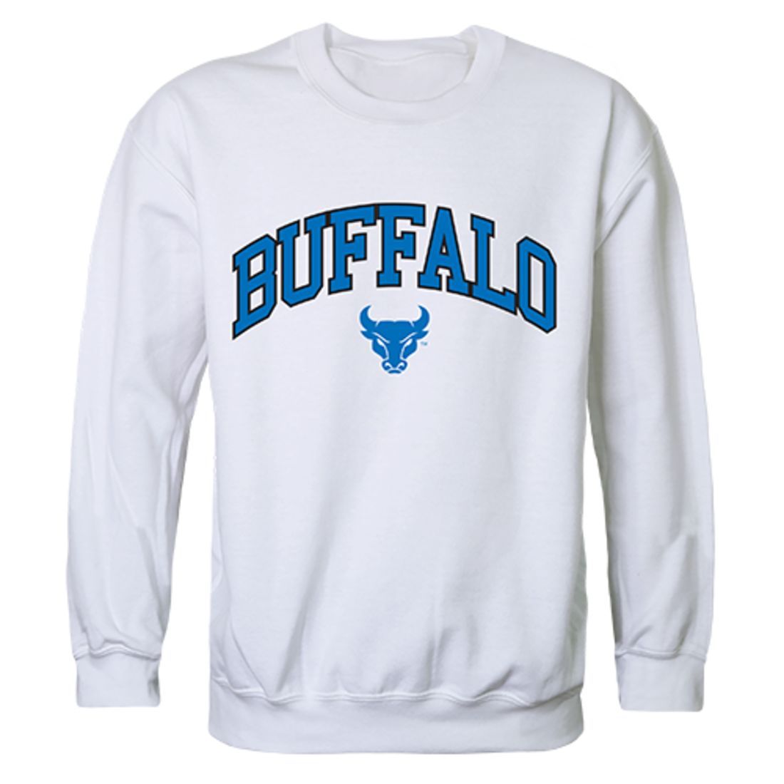 SUNY University at Buffalo Campus Crewneck Pullover Sweatshirt Sweater White-Campus-Wardrobe