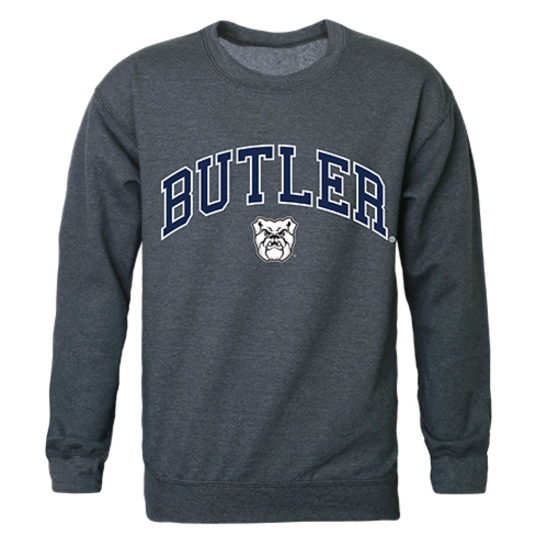 Butler University Campus Crewneck Pullover Sweatshirt Sweater Heather Charcoal-Campus-Wardrobe