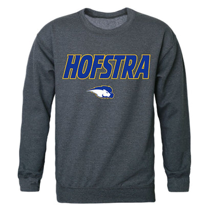 Hofstra University Campus Crewneck Pullover Sweatshirt Sweater Heather Charcoal-Campus-Wardrobe