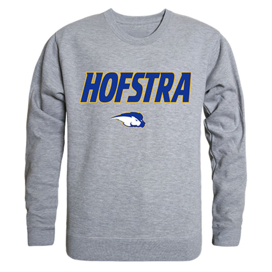 Hofstra University Campus Crewneck Pullover Sweatshirt Sweater Heather Grey-Campus-Wardrobe