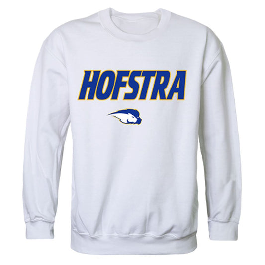 Hofstra University Campus Crewneck Pullover Sweatshirt Sweater White-Campus-Wardrobe