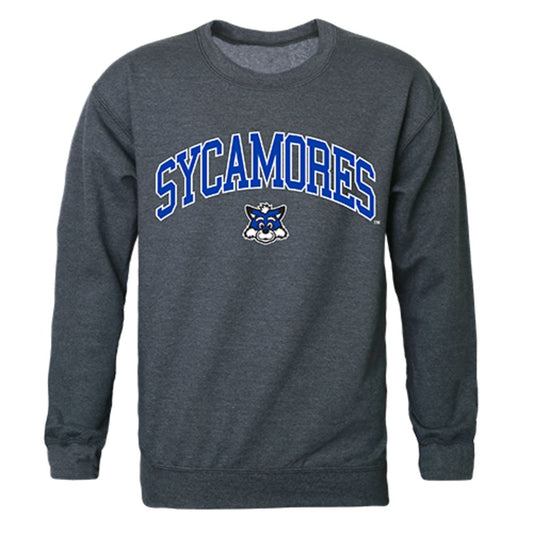 ISU Indiana State University Campus Crewneck Pullover Sweatshirt Sweater Heather Charcoal-Campus-Wardrobe