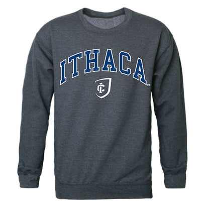 Ithaca College Campus Crewneck Pullover Sweatshirt Sweater Heather Charcoal-Campus-Wardrobe