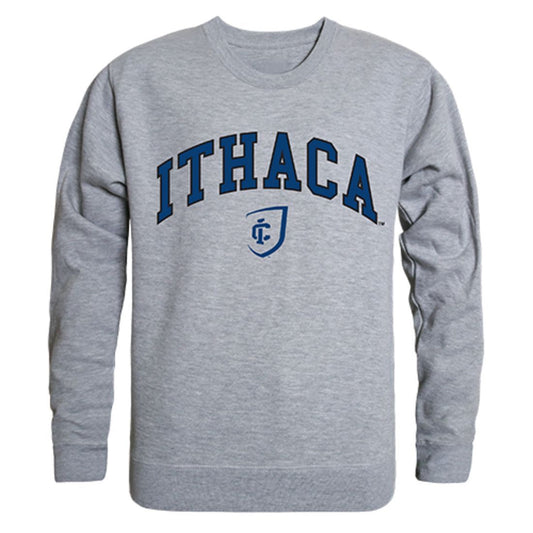 Ithaca College Campus Crewneck Pullover Sweatshirt Sweater Heather Grey-Campus-Wardrobe