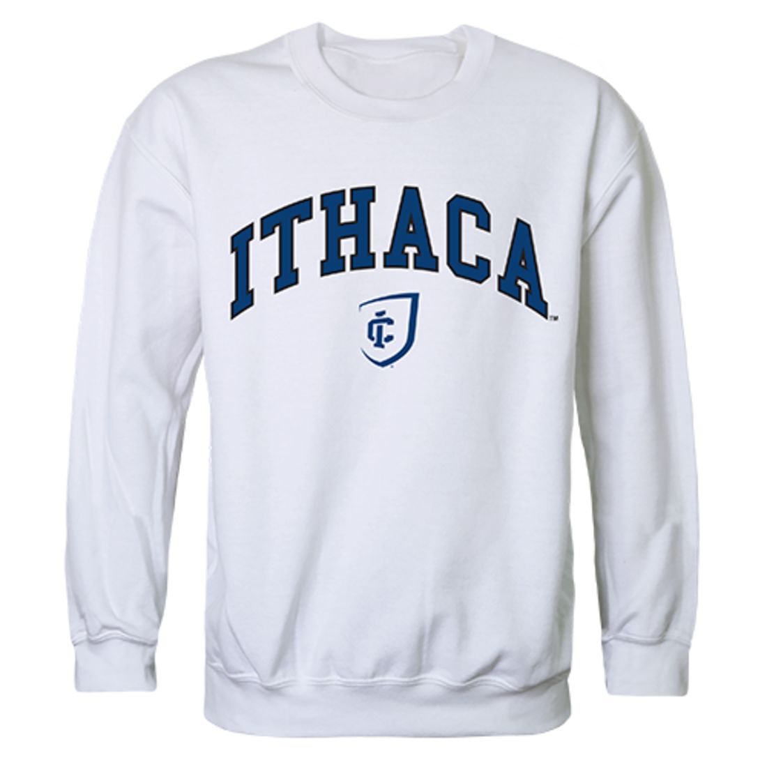 Ithaca College Campus Crewneck Pullover Sweatshirt Sweater White-Campus-Wardrobe