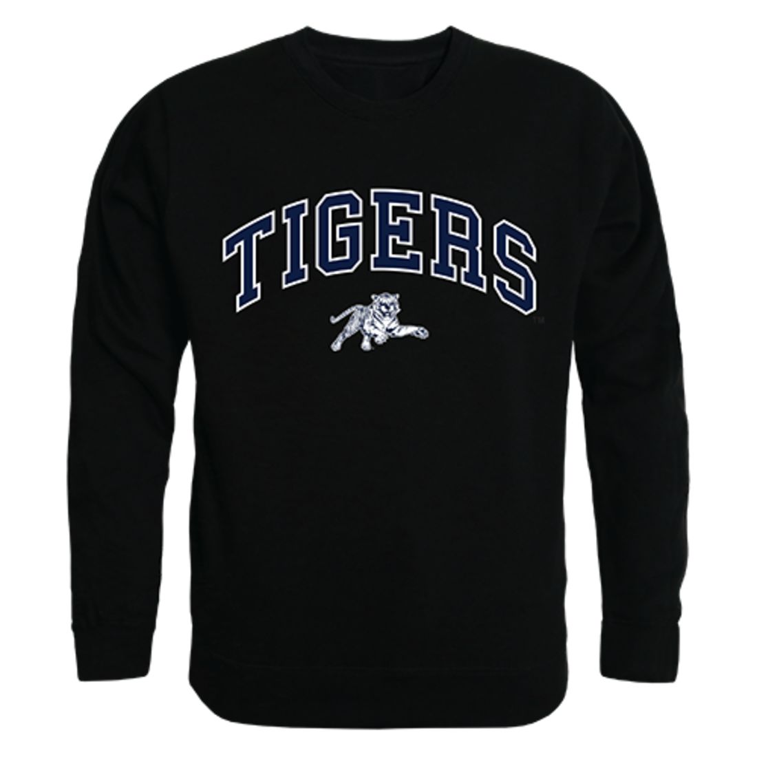JSU Jackson State University Campus Crewneck Pullover Sweatshirt Sweater Black-Campus-Wardrobe