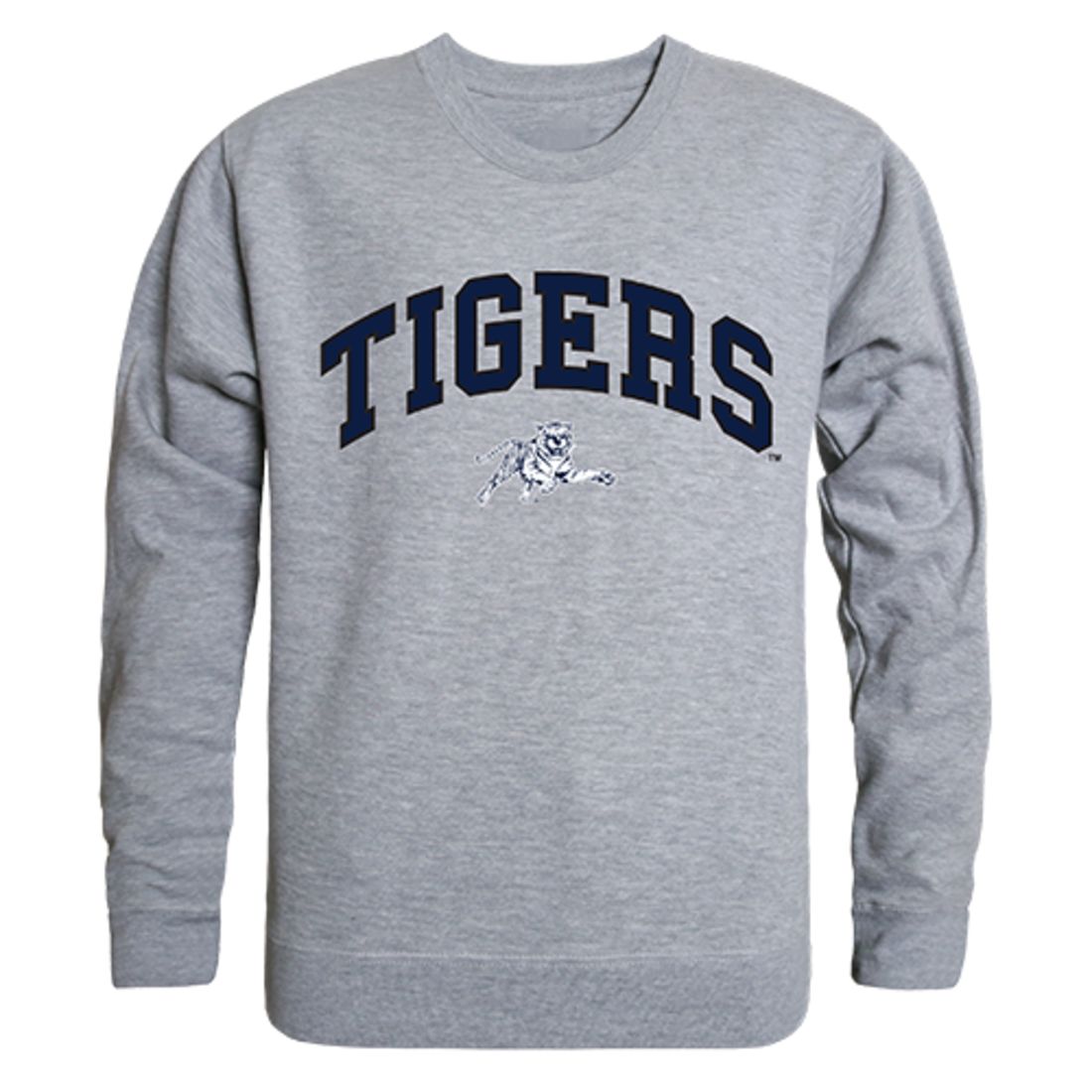 JSU Jackson State University Campus Crewneck Pullover Sweatshirt Sweater Heather Grey-Campus-Wardrobe