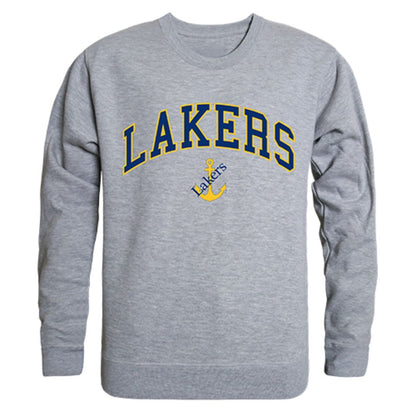 LSSU Lake Superior State University Campus Crewneck Pullover Sweatshirt Sweater Heather Grey-Campus-Wardrobe