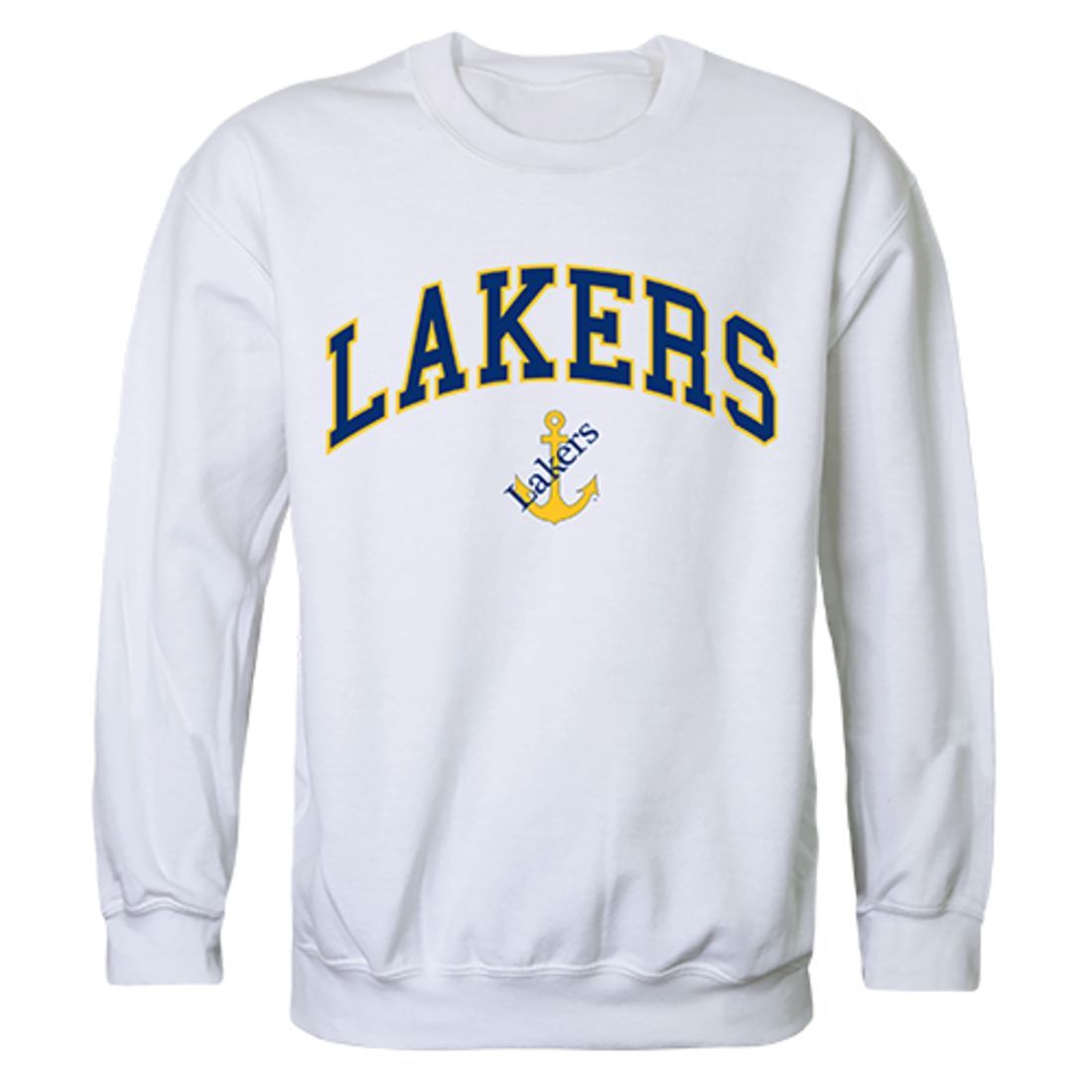 LSSU Lake Superior State University Campus Crewneck Pullover Sweatshirt Sweater White-Campus-Wardrobe