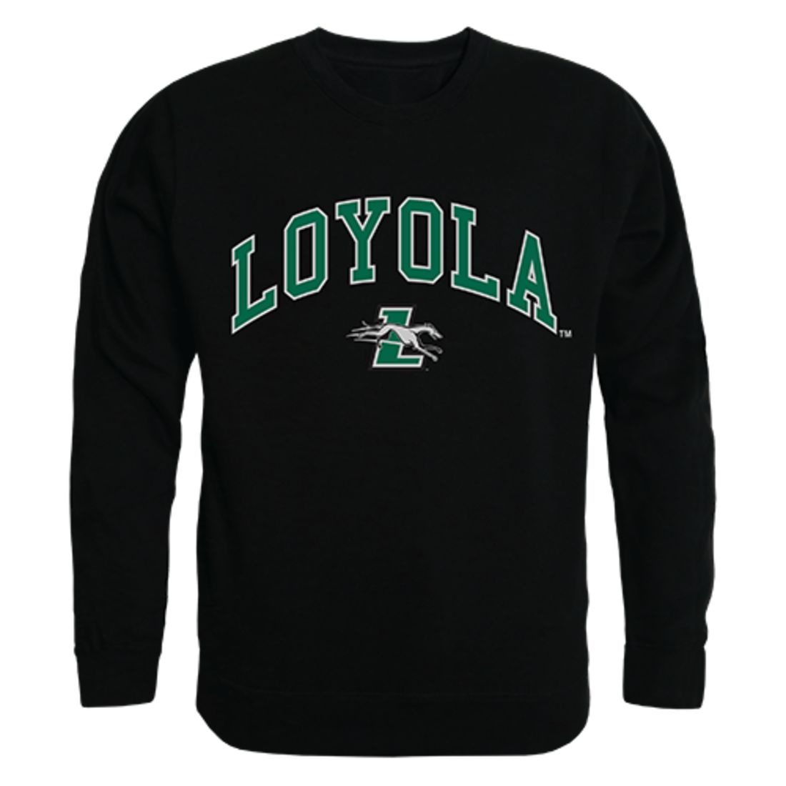 Loyola University Maryland Campus Crewneck Pullover Sweatshirt Sweater Black-Campus-Wardrobe