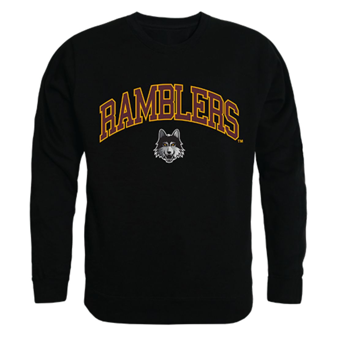 LUC Loyola University Chicago Campus Crewneck Pullover Sweatshirt Sweater Black-Campus-Wardrobe