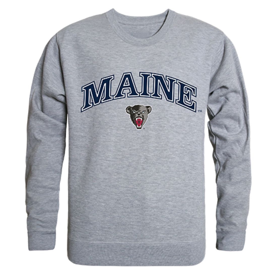 UMaine University of Maine Campus Crewneck Pullover Sweatshirt Sweater Heather Grey-Campus-Wardrobe