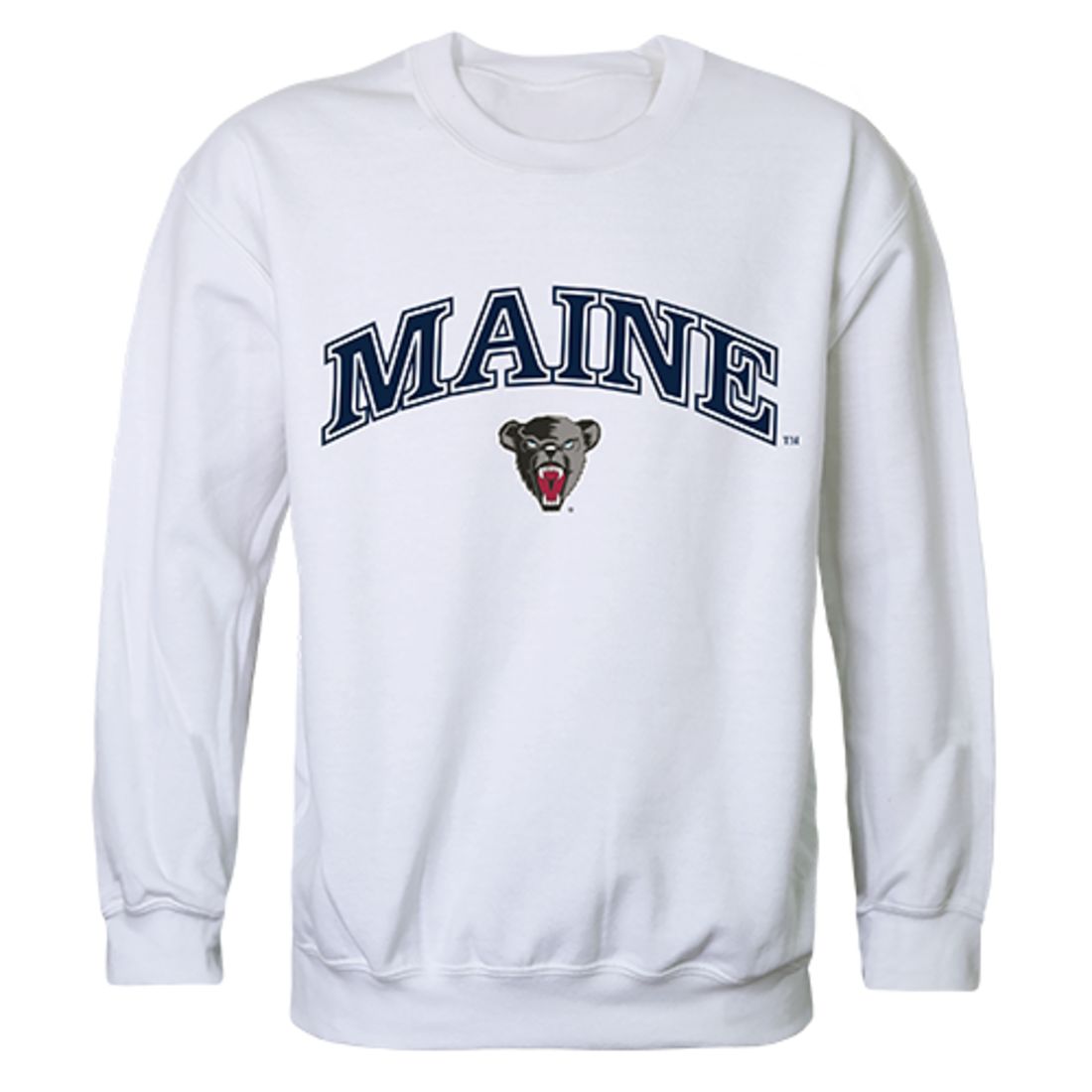 UMaine University of Maine Campus Crewneck Pullover Sweatshirt Sweater White-Campus-Wardrobe