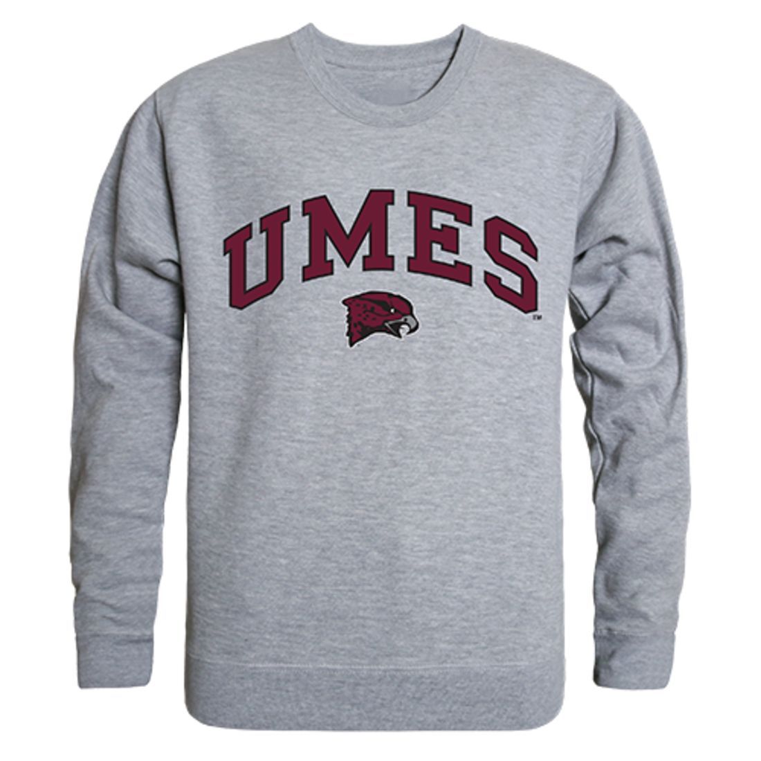 UMES University of Maryland Eastern Shore Campus Crewneck Pullover Sweatshirt Sweater Heather Grey-Campus-Wardrobe