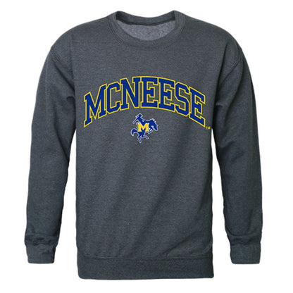McNeese State University Campus Crewneck Pullover Sweatshirt Sweater Heather Charcoal-Campus-Wardrobe
