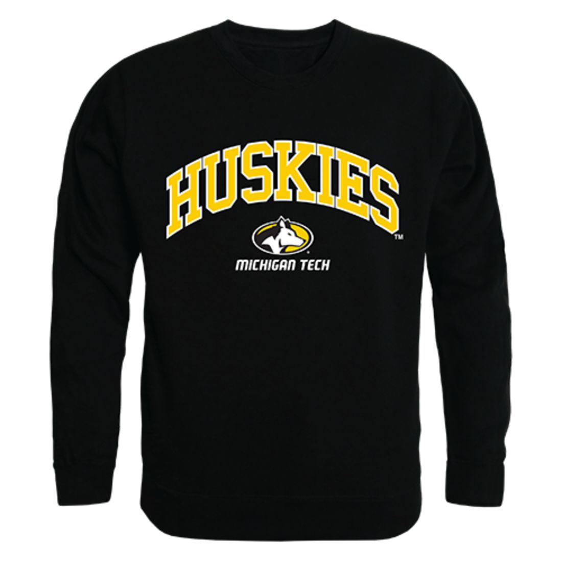 Michigan Technological University Campus Crewneck Pullover Sweatshirt Sweater Black-Campus-Wardrobe