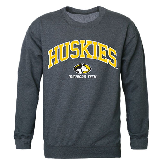 Michigan Technological University Campus Crewneck Pullover Sweatshirt Sweater Heather Charcoal-Campus-Wardrobe