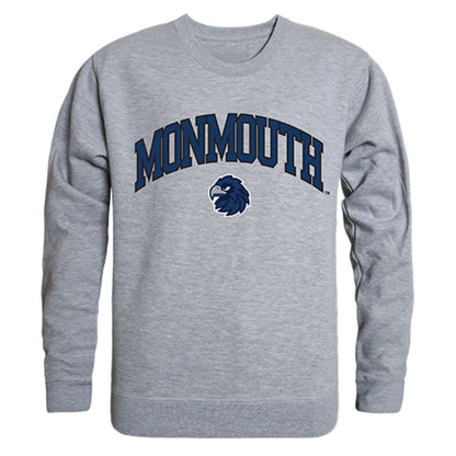 Monmouth University Campus Crewneck Pullover Sweatshirt Sweater Heather Grey-Campus-Wardrobe