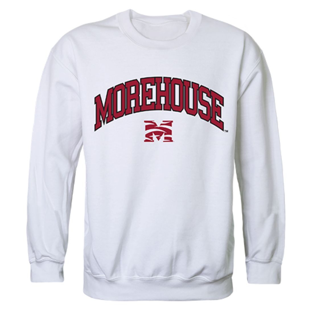 Morehouse College Campus Crewneck Pullover Sweatshirt Sweater White-Campus-Wardrobe