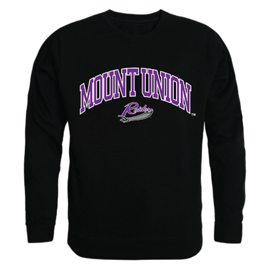 University of Mount Union Campus Crewneck Pullover Sweatshirt Sweater Black-Campus-Wardrobe