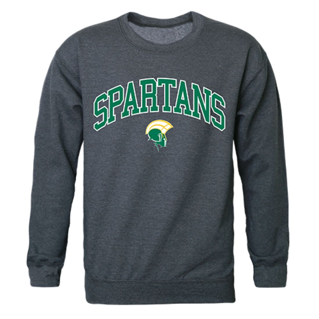 NSU Norfolk State University Campus Crewneck Pullover Sweatshirt Sweater Heather Charcoal-Campus-Wardrobe