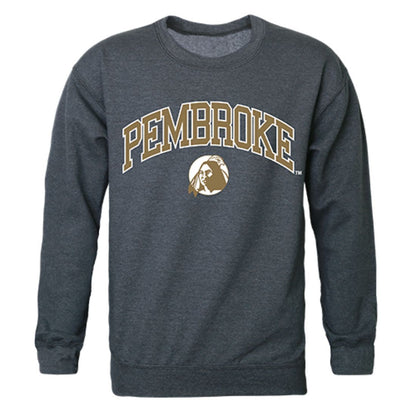 UNCP University of North Carolina at Pembroke Campus Crewneck Pullover Sweatshirt Sweater Heather Charcoal-Campus-Wardrobe