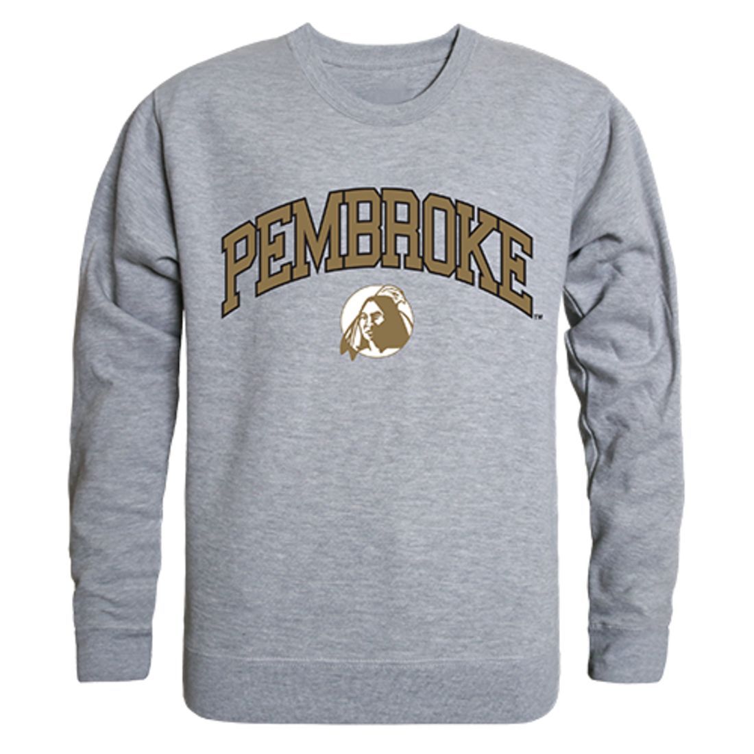 UNCP University of North Carolina at Pembroke Campus Crewneck Pullover Sweatshirt Sweater Heather Grey-Campus-Wardrobe