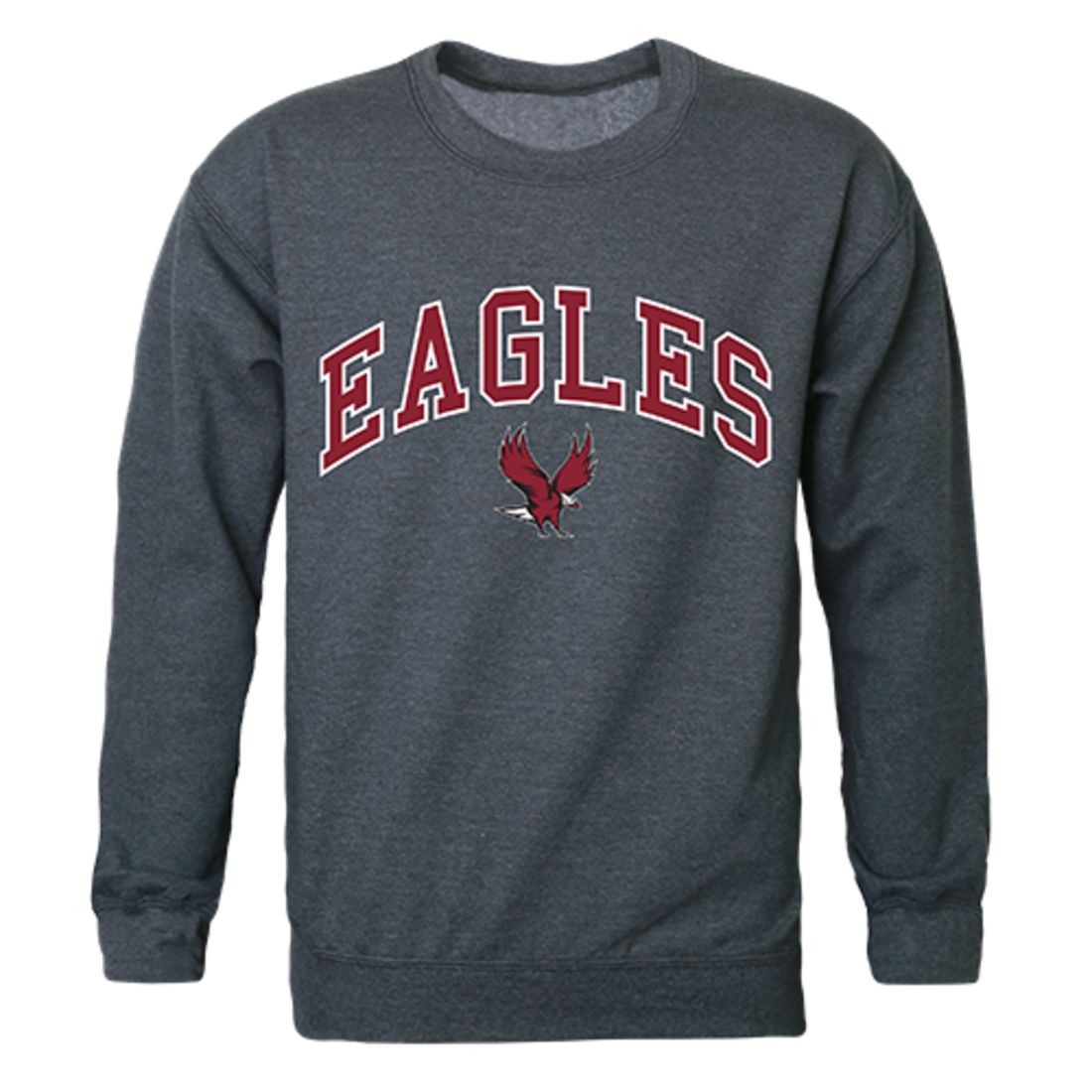 NCCU North Carolina Central University Campus Crewneck Pullover Sweatshirt Sweater Heather Charcoal-Campus-Wardrobe