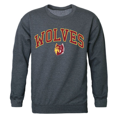 NSU Northern State University Campus Crewneck Pullover Sweatshirt Sweater Heather Charcoal-Campus-Wardrobe