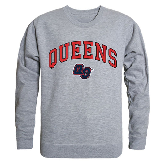 CUNY Queens College Campus Crewneck Pullover Sweatshirt Sweater Heather Grey-Campus-Wardrobe