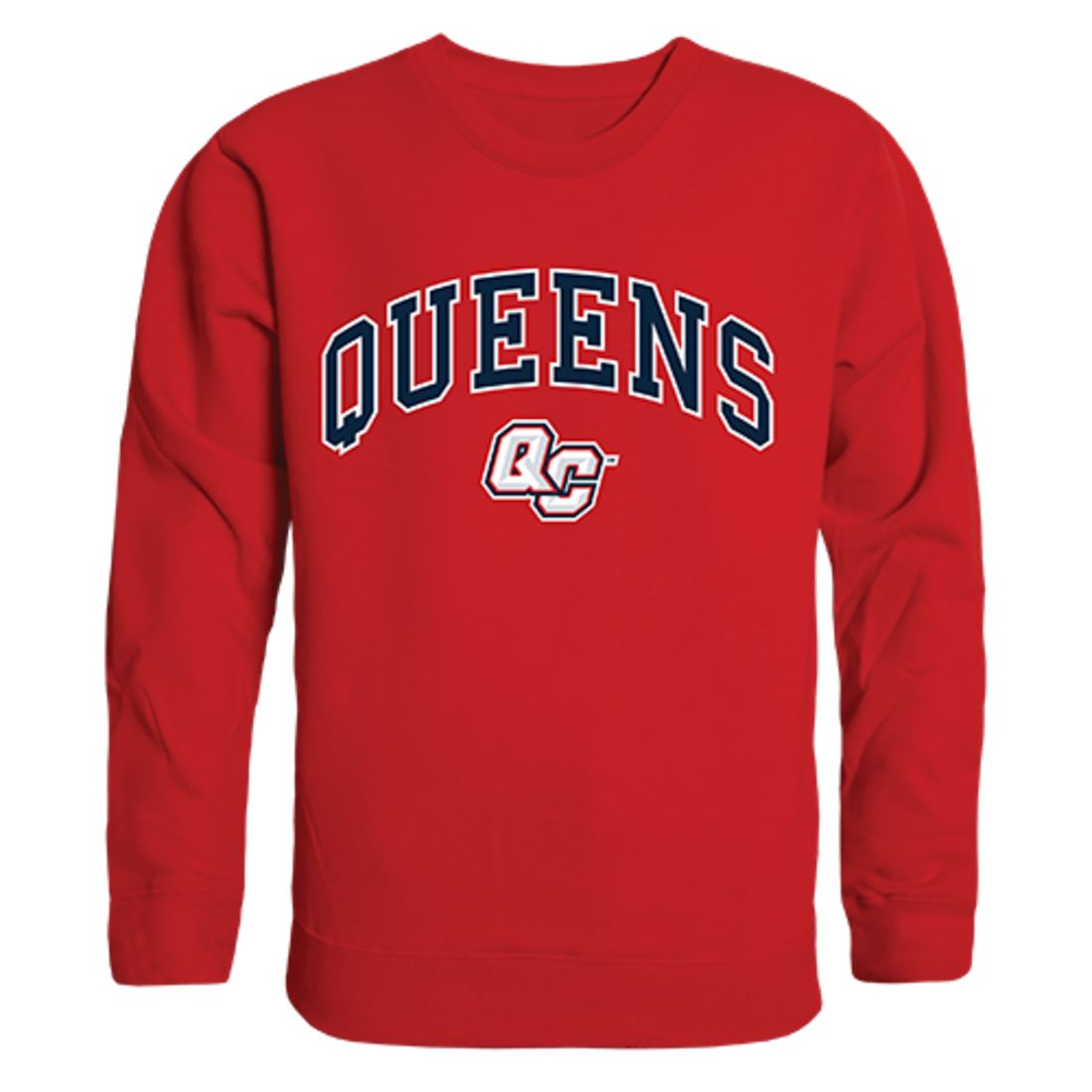 CUNY Queens College Campus Crewneck Pullover Sweatshirt Sweater Red-Campus-Wardrobe
