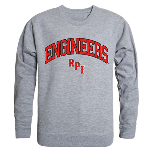 RPI Rensselaer Polytechnic Institute Campus Crewneck Pullover Sweatshirt Sweater Heather Grey-Campus-Wardrobe