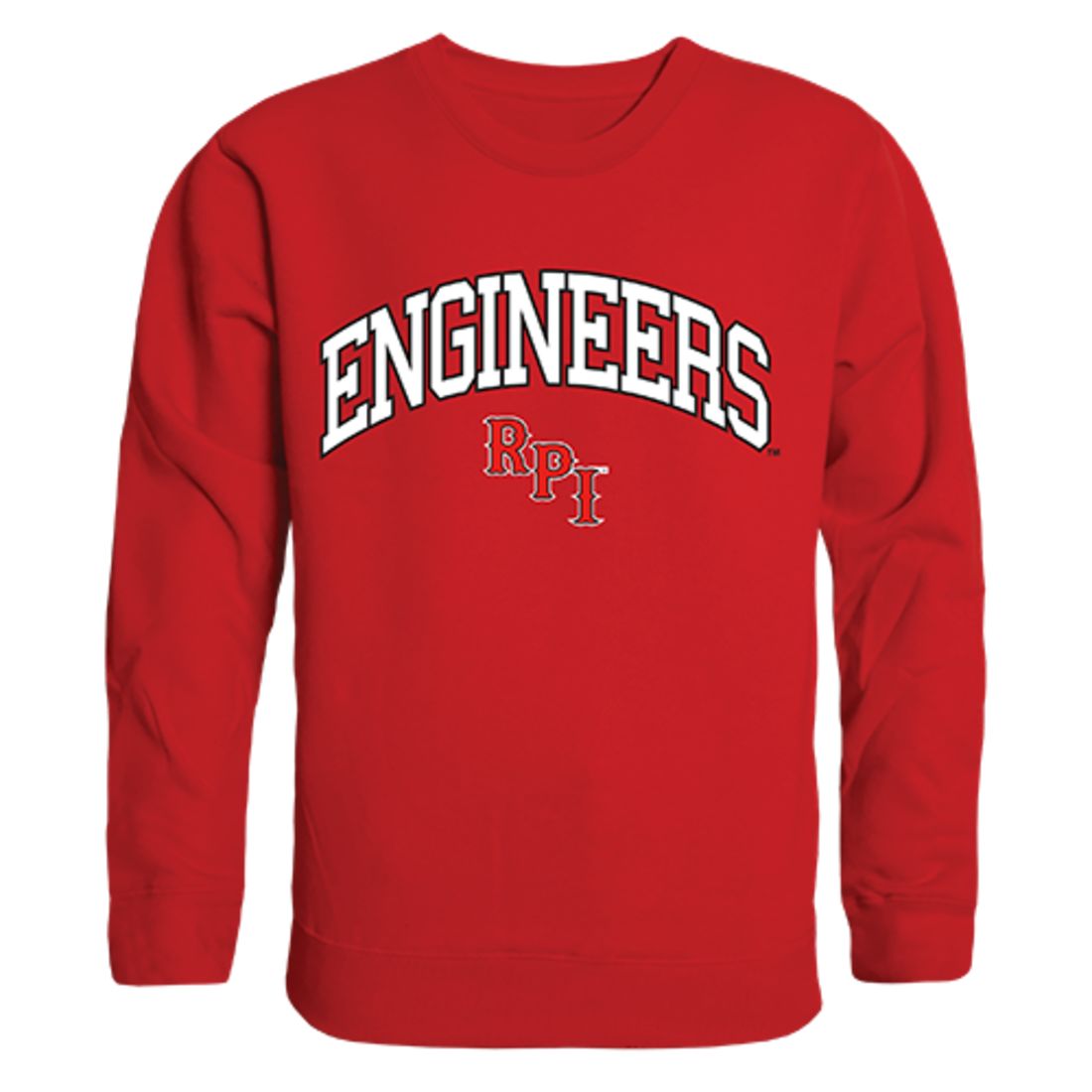 RPI Rensselaer Polytechnic Institute Campus Crewneck Pullover Sweatshirt Sweater Red-Campus-Wardrobe