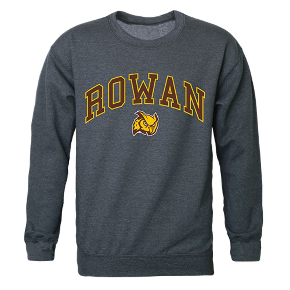 Rowan University Campus Crewneck Pullover Sweatshirt Sweater Heather Charcoal-Campus-Wardrobe