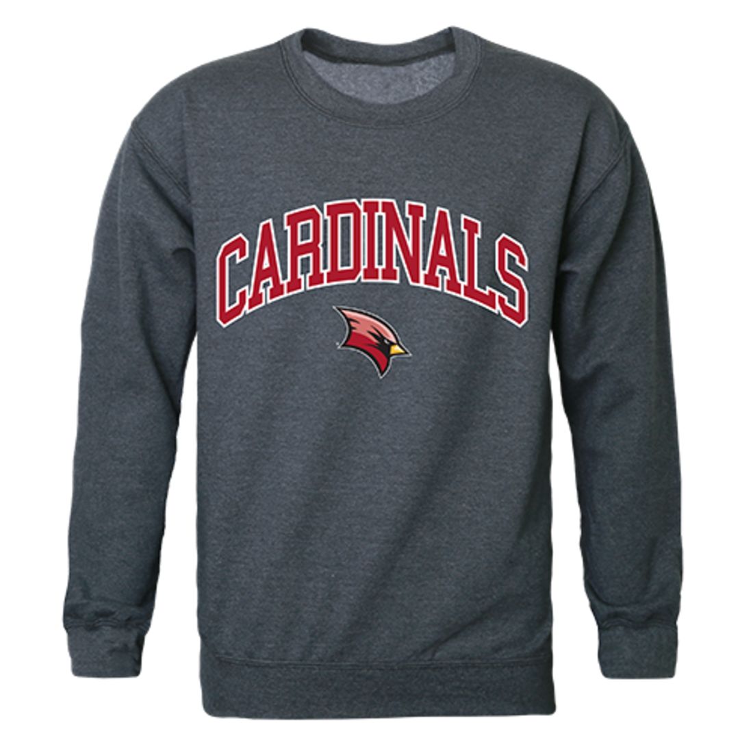 SVSU Saginaw Valley State University Campus Crewneck Pullover Sweatshirt Sweater Heather Charcoal-Campus-Wardrobe