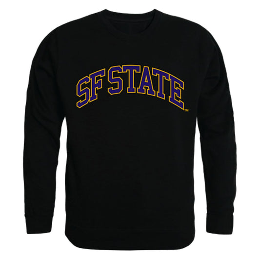 SFSU San Francisco State University Campus Crewneck Pullover Sweatshirt Sweater Black-Campus-Wardrobe