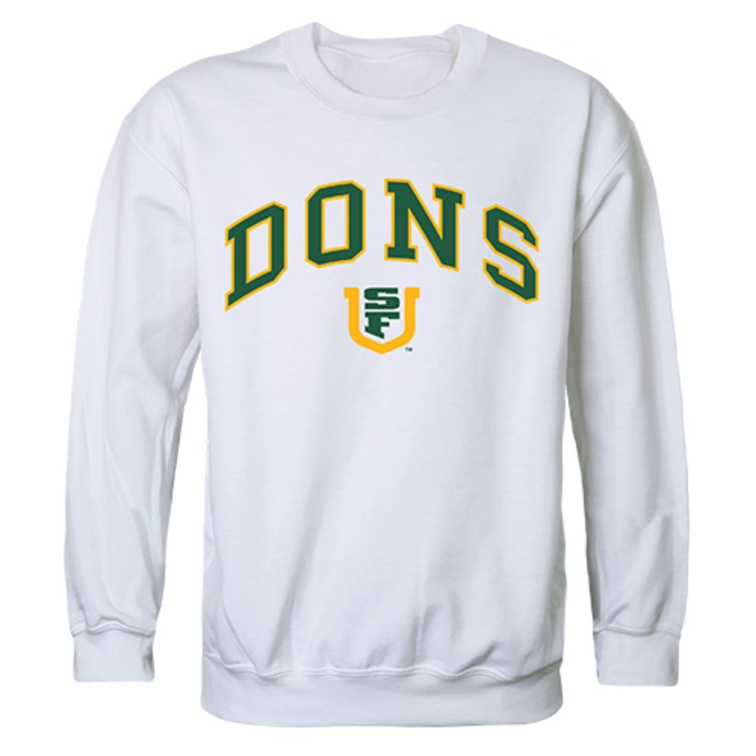 USFCA University of San Francisco Campus Crewneck Pullover Sweatshirt Sweater White-Campus-Wardrobe