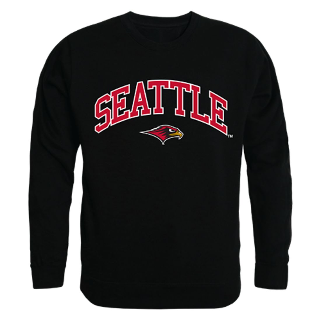 Seattle University Campus Crewneck Pullover Sweatshirt Sweater Black-Campus-Wardrobe