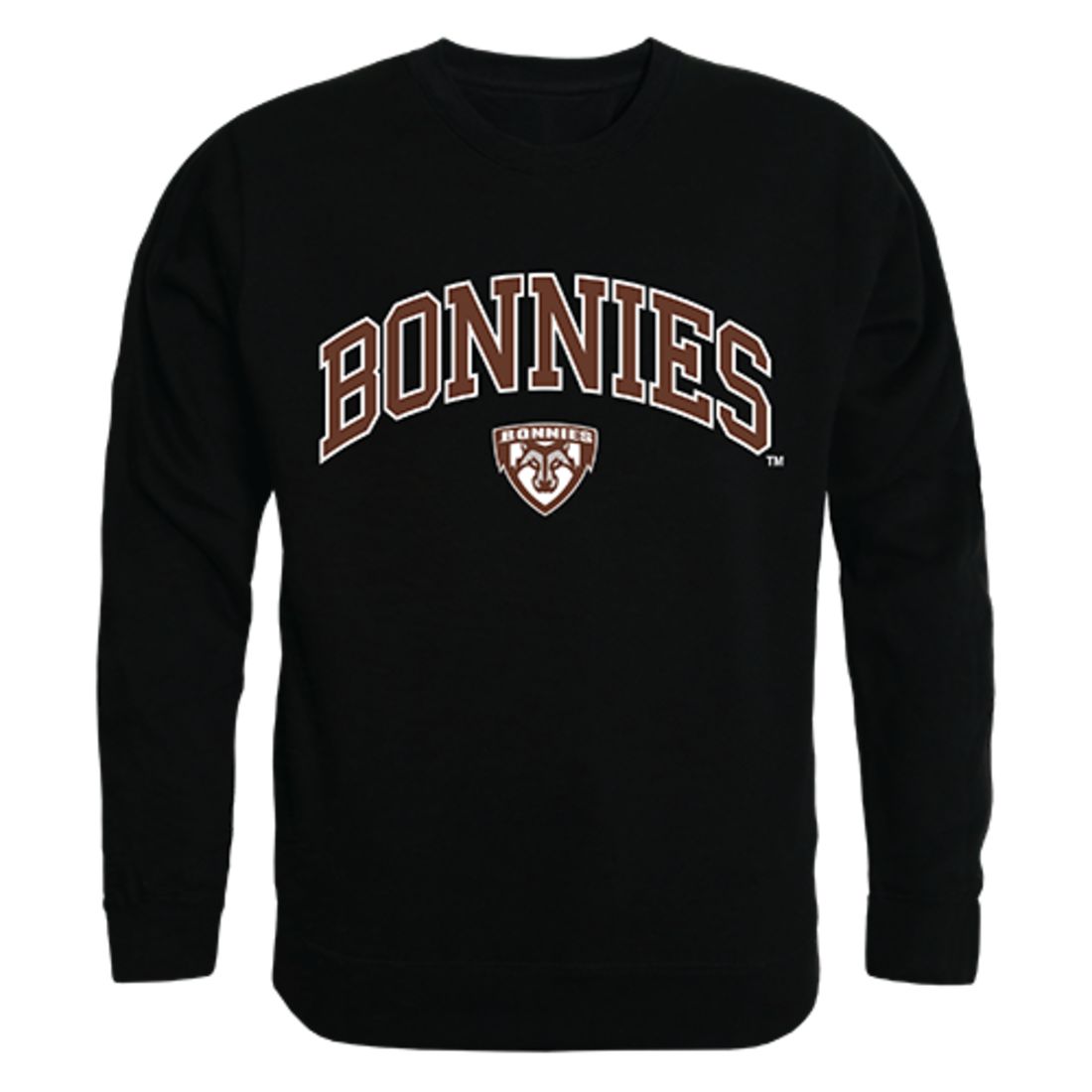 SBU St. Bonaventure University Campus Crewneck Pullover Sweatshirt Sweater Black-Campus-Wardrobe