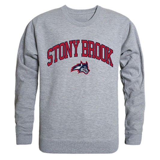 Stony Brook University Campus Crewneck Pullover Sweatshirt Sweater Heather Grey-Campus-Wardrobe