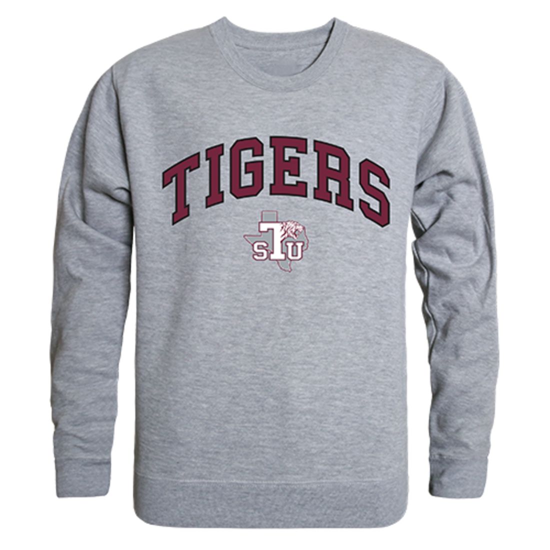 TSU Texas Southern University Campus Crewneck Pullover Sweatshirt Sweater Heather Grey-Campus-Wardrobe