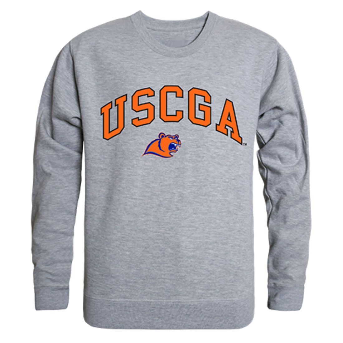 USCGA United States Coast Guard Academy Campus Crewneck Pullover Sweatshirt Sweater Heather Grey-Campus-Wardrobe