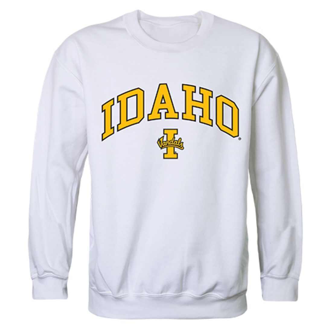 University of Idaho Campus Crewneck Pullover Sweatshirt Sweater White-Campus-Wardrobe