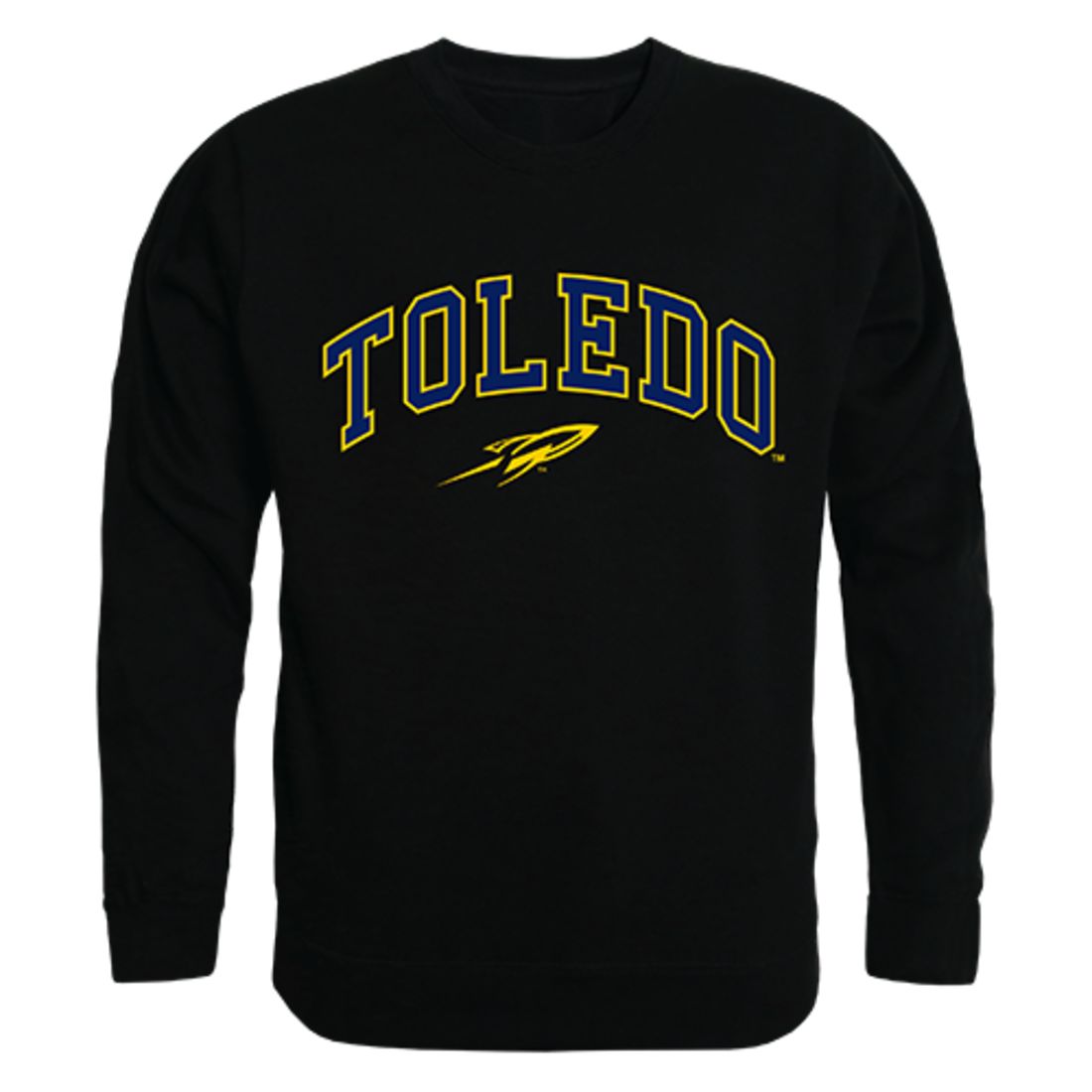 University of Toledo Campus Crewneck Pullover Sweatshirt Sweater Black-Campus-Wardrobe