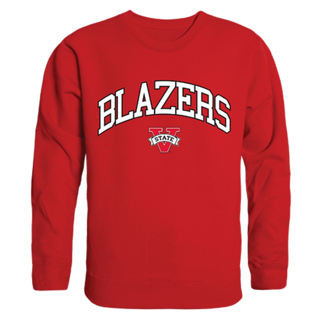 Valdosta V-State University Campus Crewneck Pullover Sweatshirt Sweater Red-Campus-Wardrobe