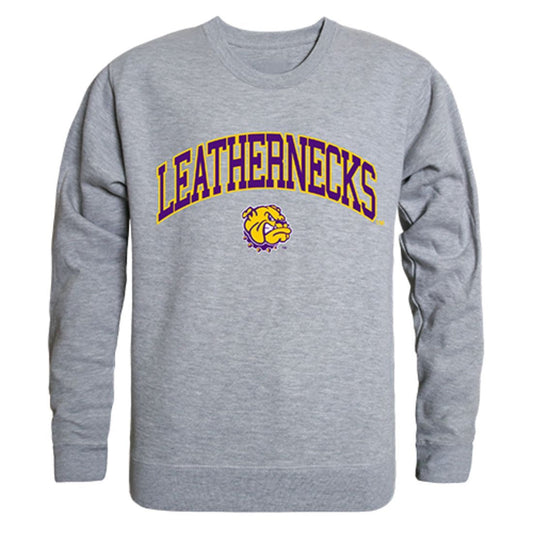 WIU Western Illinois University Campus Crewneck Pullover Sweatshirt Sweater Heather Grey-Campus-Wardrobe