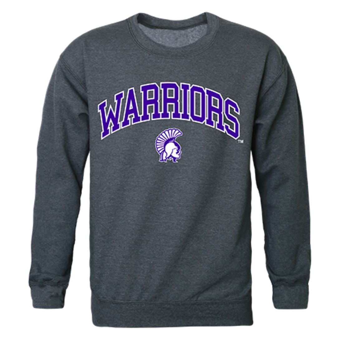 Winona State University Campus Crewneck Pullover Sweatshirt Sweater Heather Charcoal-Campus-Wardrobe