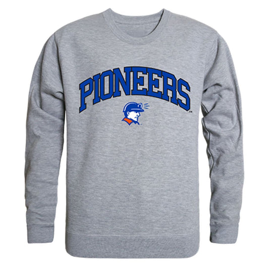 UW University of Wisconsin Platteville Campus Crewneck Pullover Sweatshirt Sweater Heather Grey-Campus-Wardrobe