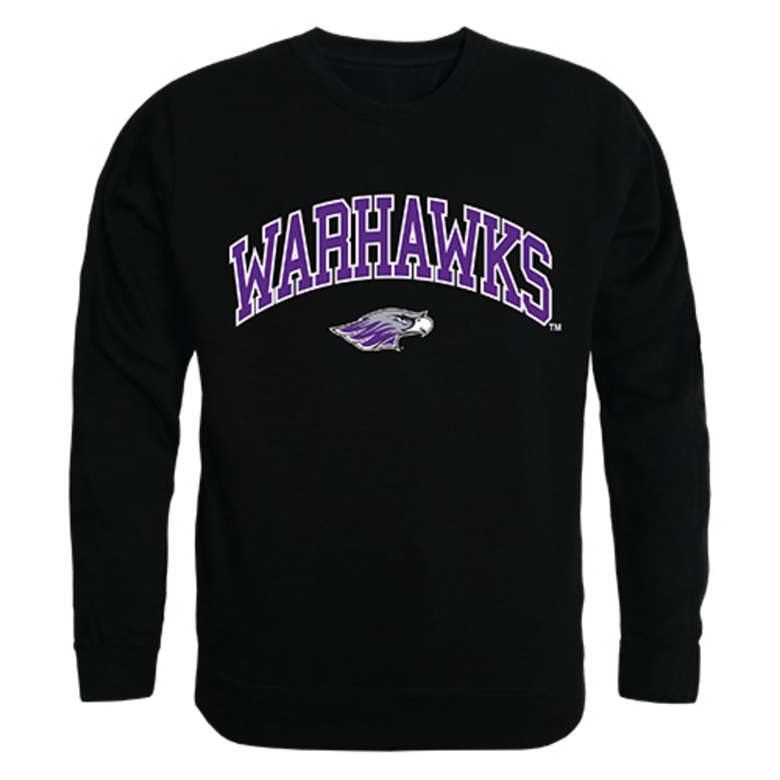 UWW University of Wisconsin Whitewater Campus Crewneck Pullover Sweatshirt Sweater Black-Campus-Wardrobe